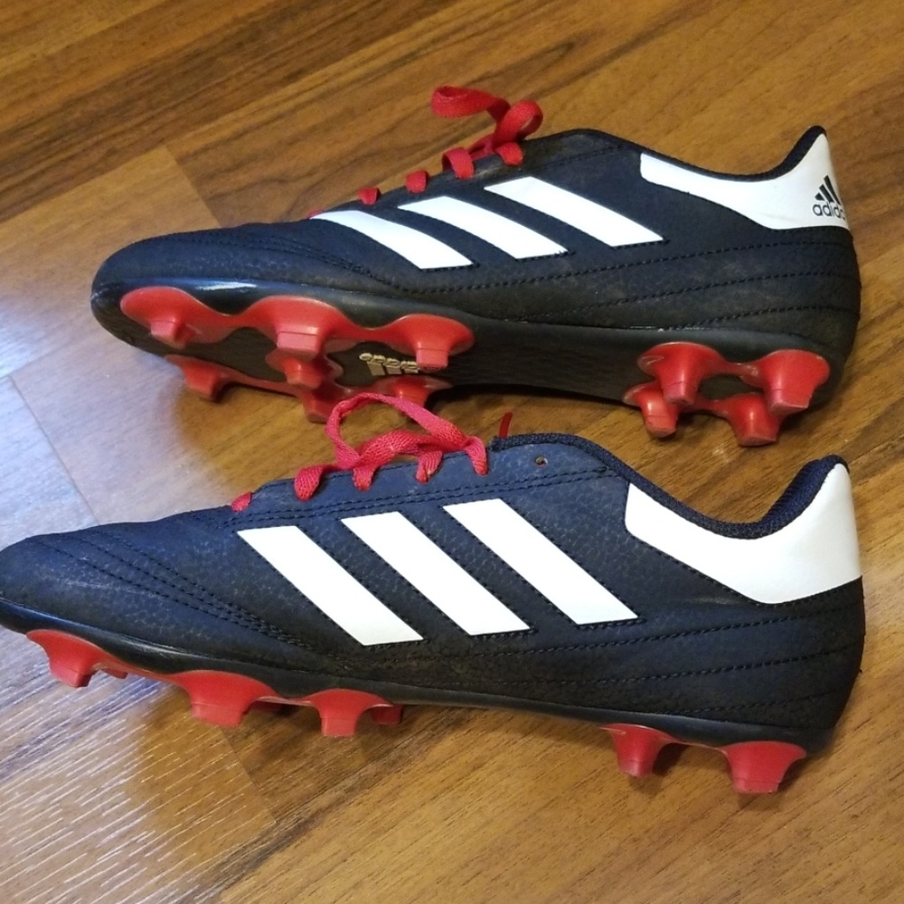 Adidas Boy's Classic Black Red Soccer Cleats Shoe - Picture 5 of 8